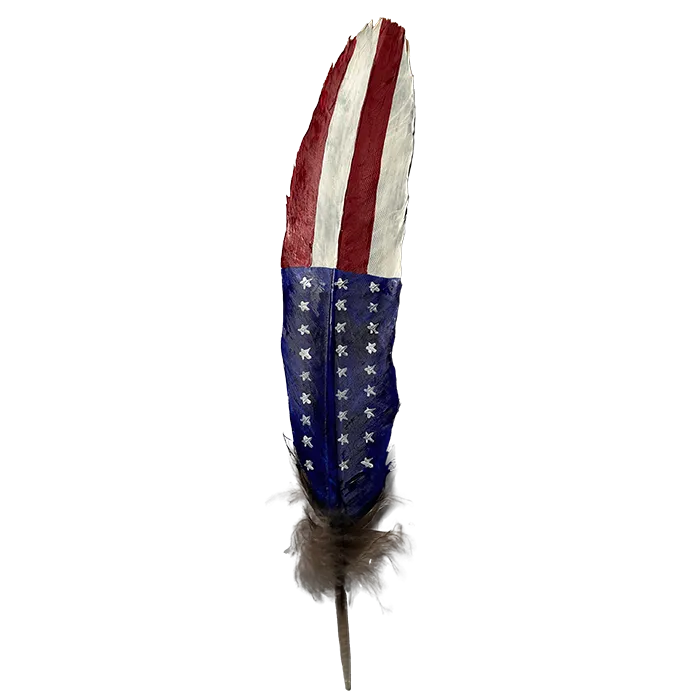 AMERICAN FLAG Turkey Feather Wing 10-12