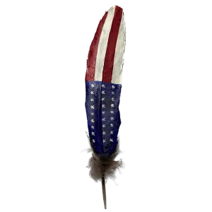 AMERICAN FLAG Turkey Feather Wing 10-12