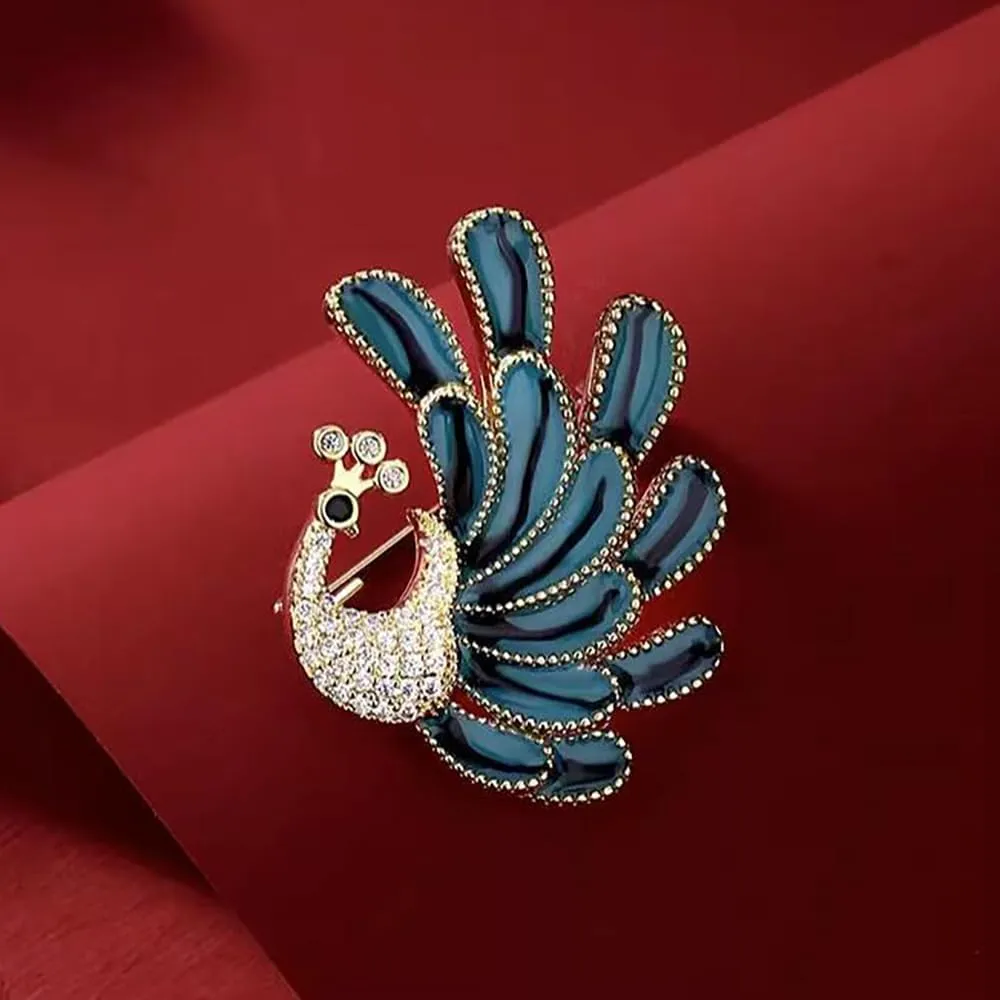 Animal Brooch Pins Set Women Vintage Crystal Enamel Pin Rhinestone Peacock Bee Fish Bird ladybird Cat Retro Insect Shape Pins Jewelry for Men Christmas Mother's Day Xmas Gift