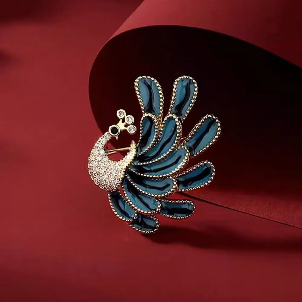 Animal Brooch Pins Set Women Vintage Crystal Enamel Pin Rhinestone Peacock Bee Fish Bird ladybird Cat Retro Insect Shape Pins Jewelry for Men Christmas Mother's Day Xmas Gift
