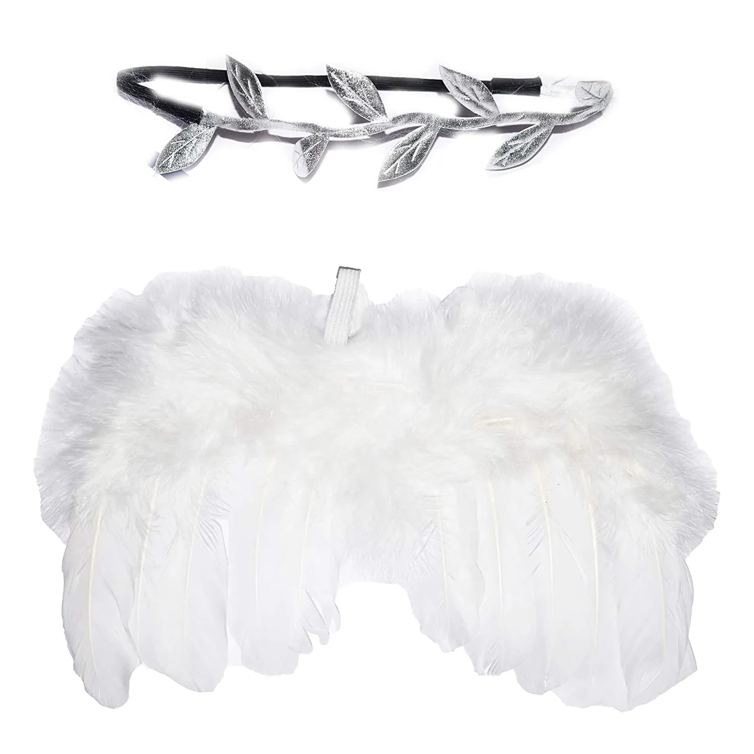 Babymoon Feather Wings New Born Baby Photography Shoot Props Costumes - White