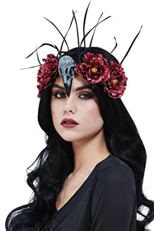 Bird Skull & Feather Headband