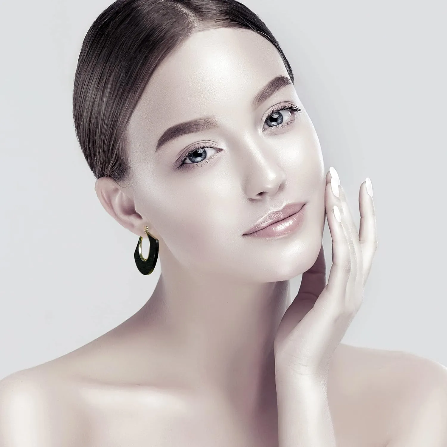 Black White Earrings for Women Teen Gifts Gold Plated Dangle Drop Fashion Geometric Statement Jewelry