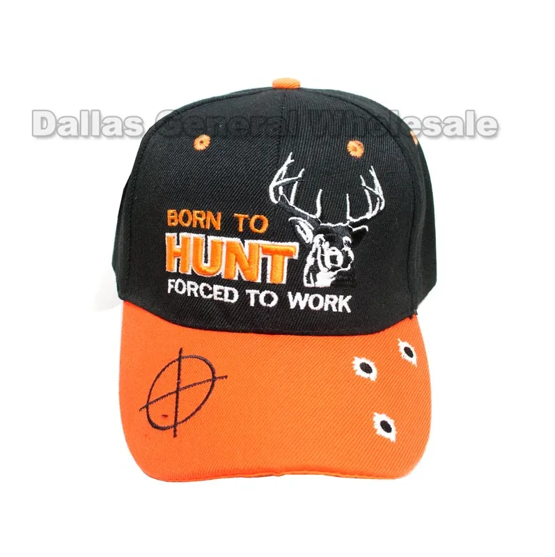 Born To Hunt Forced To Work Casual Caps Wholesale