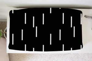 CHANGE PAD COVER - BLACK DASHES