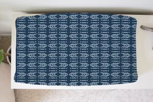 CHANGE PAD COVER - BLUE MUDCLOTH