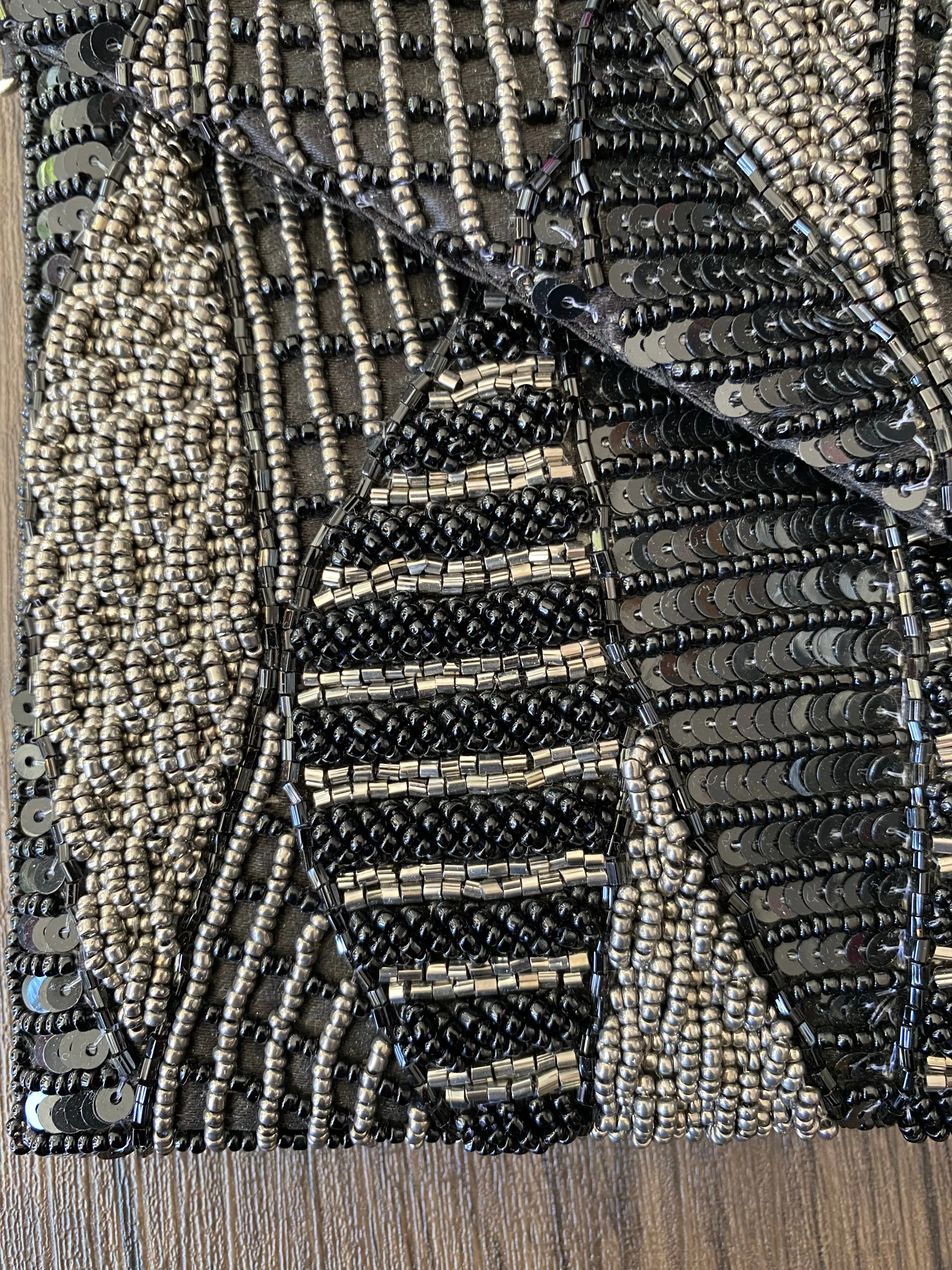 Cora Leaf Beaded Clutch