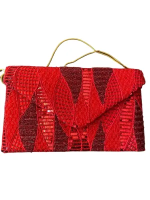 Cora Leaf Beaded Clutch
