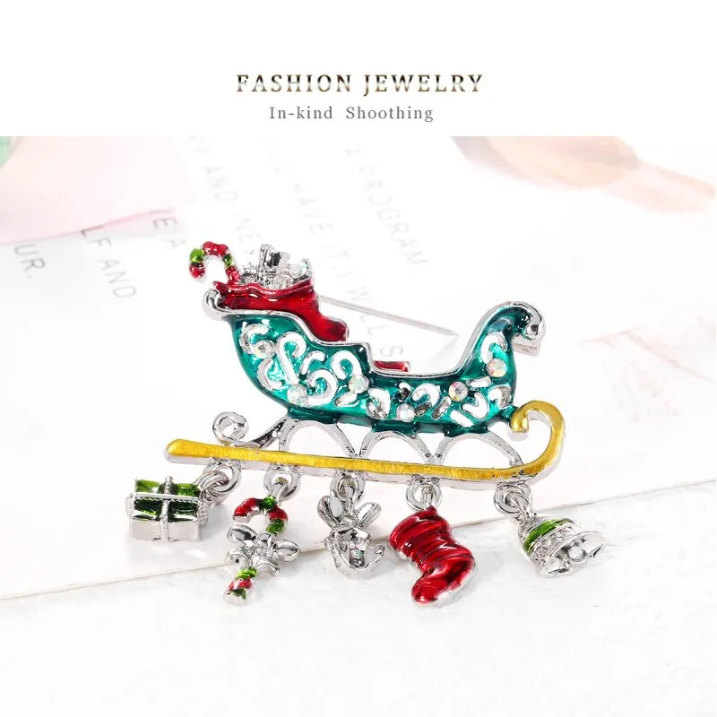 Creative Enamel Christmas Gift Car Brooches