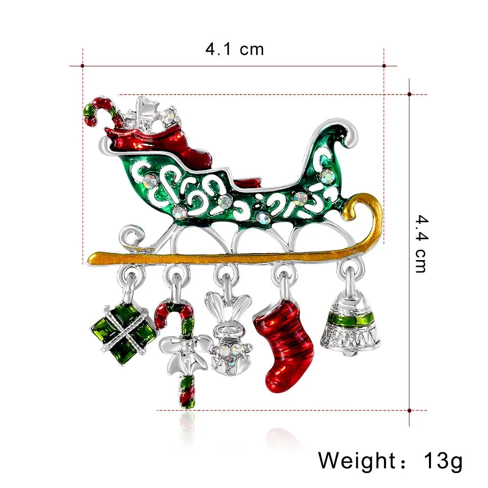 Creative Enamel Christmas Gift Car Brooches