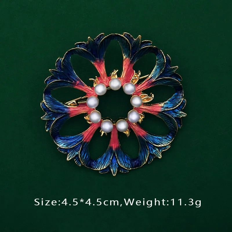 Cute Creative Fan Boat Pin Buckle Brooches