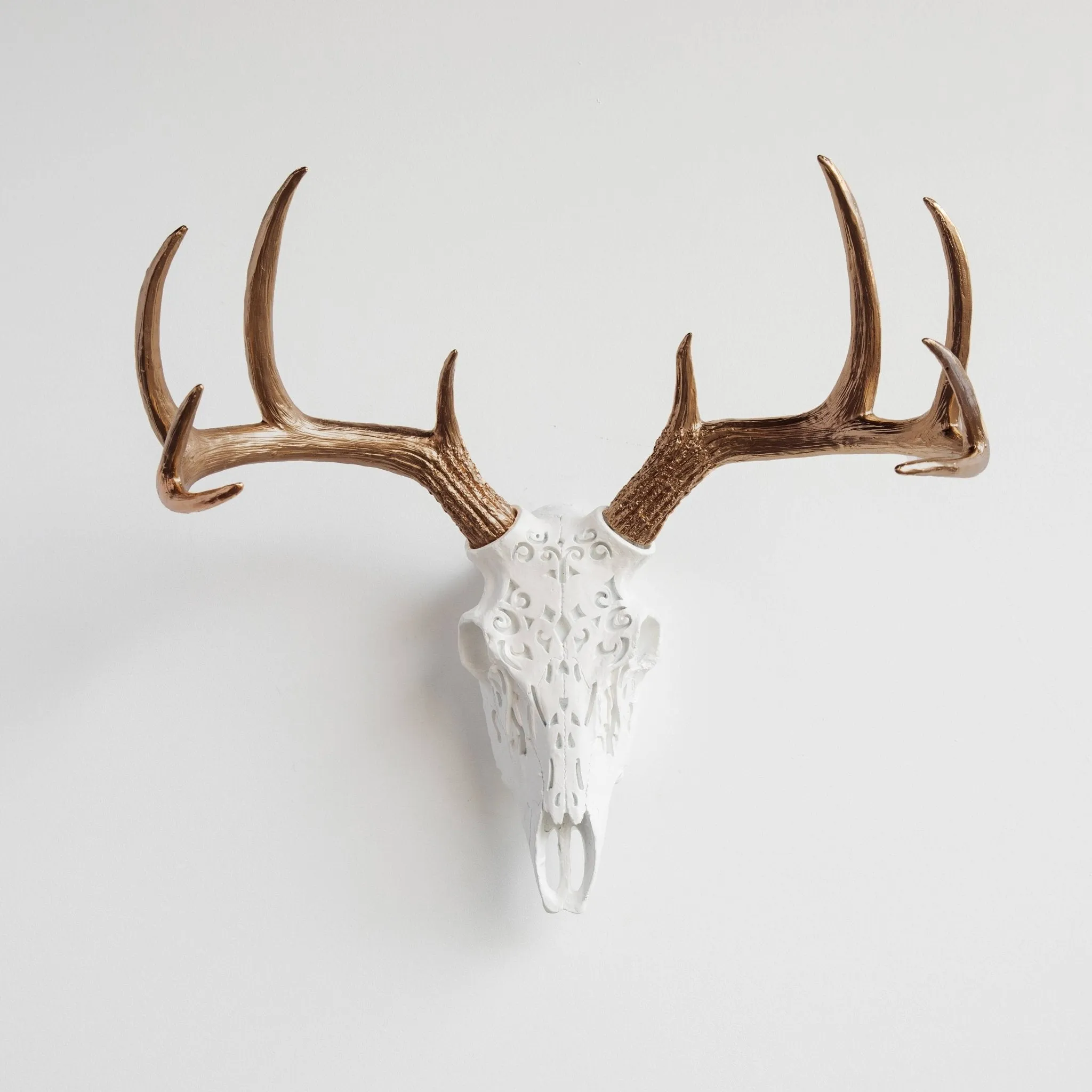 Decorative Carved Deer Skull