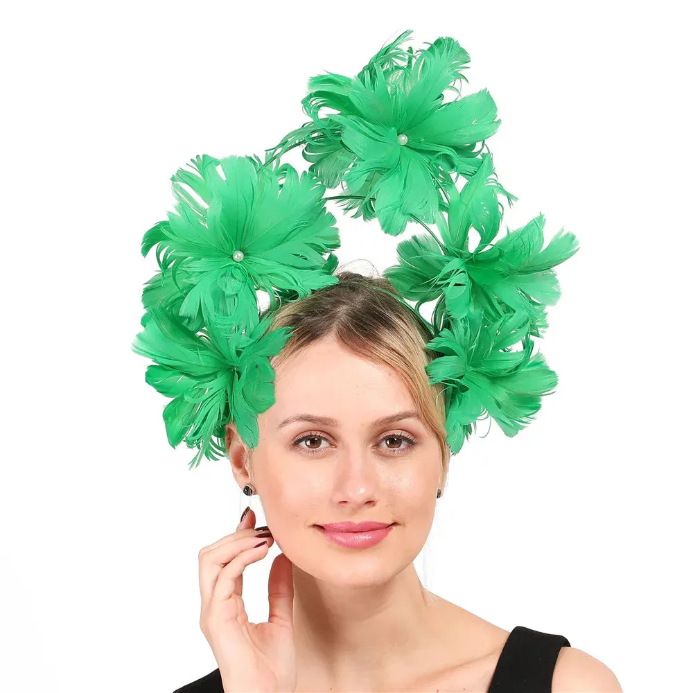Feather Flower Fascinator Millinery 13 Colours