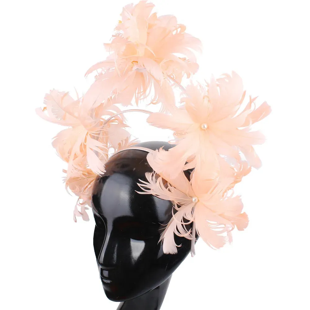 Feather Flower Fascinator Millinery 13 Colours
