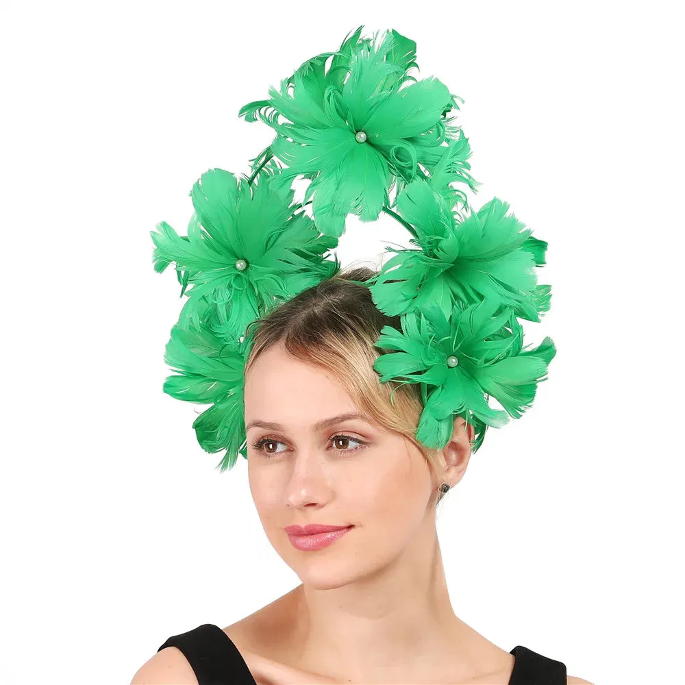 Feather Flower Fascinator Millinery 13 Colours
