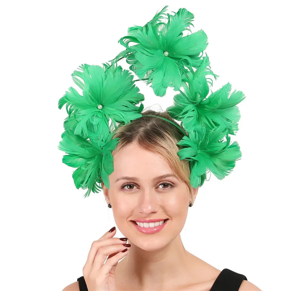 Feather Flower Fascinator Millinery 13 Colours