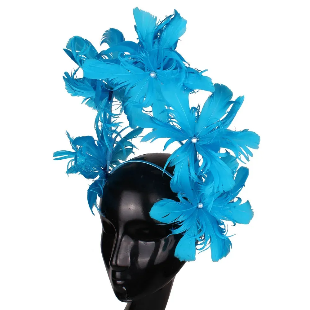 Feather Flower Fascinator Millinery 13 Colours