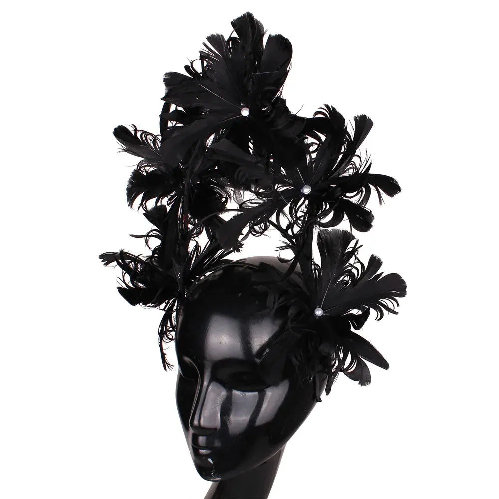 Feather Flower Fascinator Millinery 13 Colours