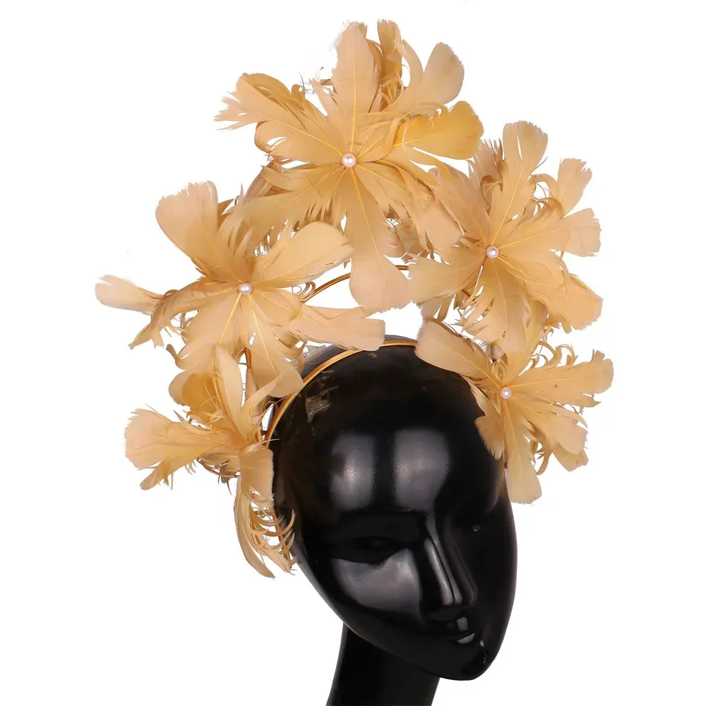 Feather Flower Fascinator Millinery 13 Colours
