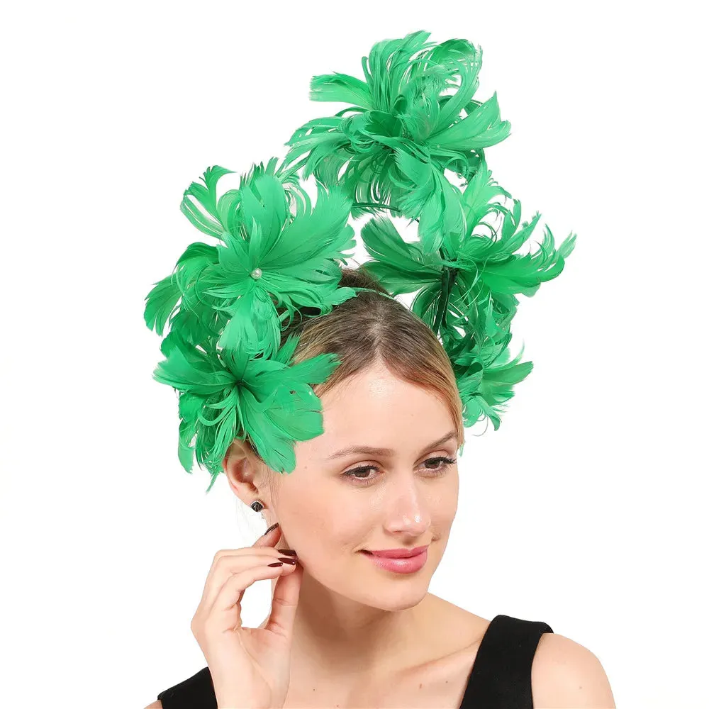 Feather Flower Fascinator Millinery 13 Colours