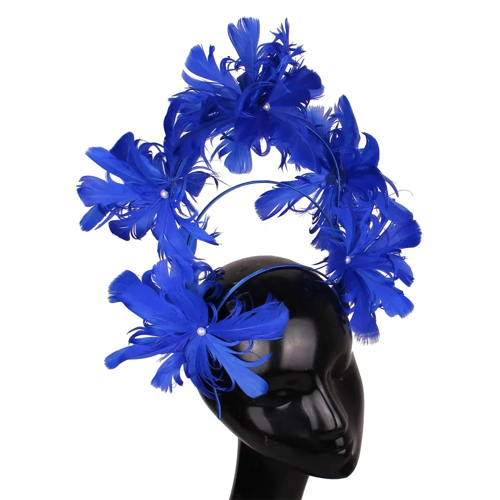 Feather Flower Fascinator Millinery 13 Colours