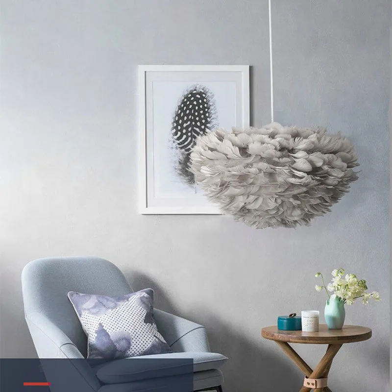 Feather Pendant Lights Hanging Lamp
