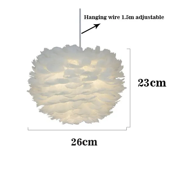 Feather Pendant Lights Hanging Lamp