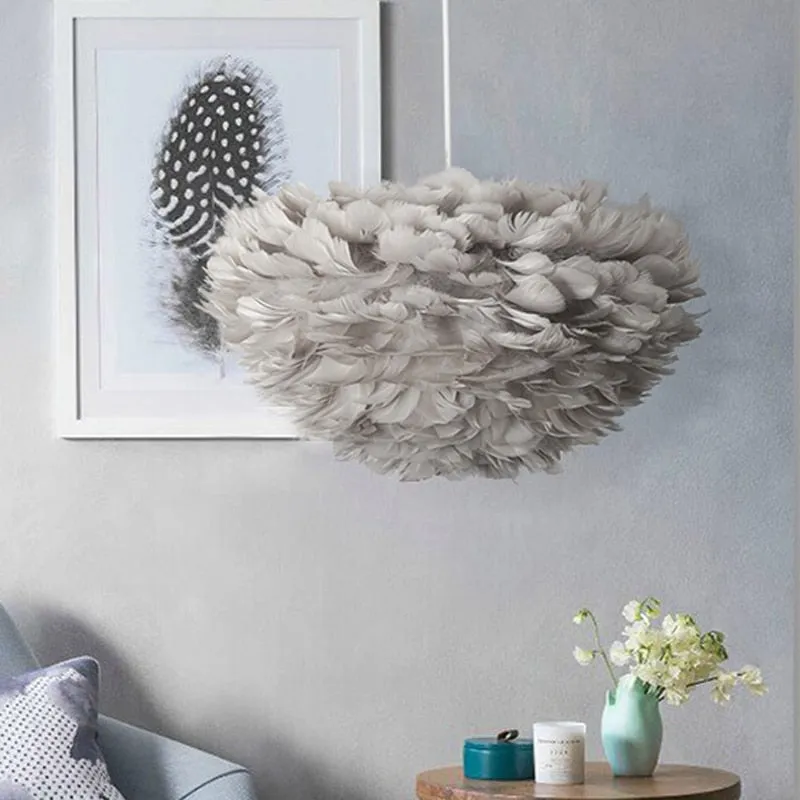 Feather Pendant Lights Hanging Lamp