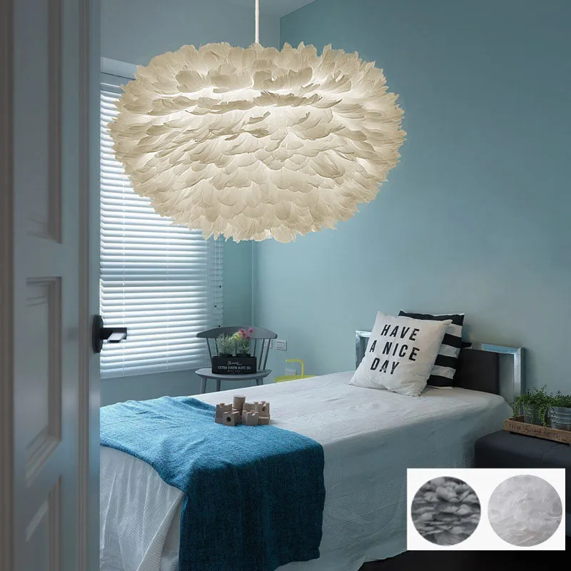 Feather Pendant Lights Hanging Lamp