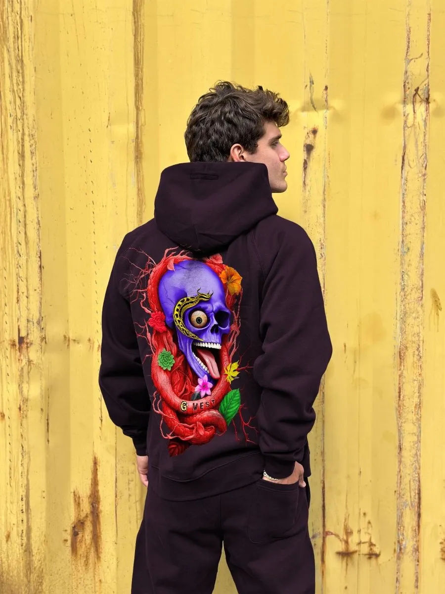 G West Rose Skull Heavy Premium Hoodie - 6 Colors