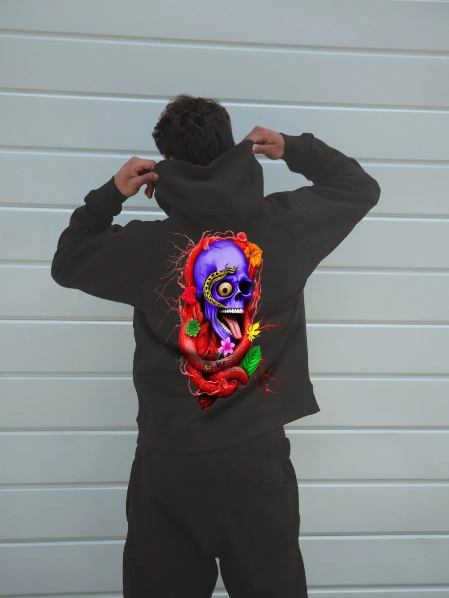 G West Rose Skull Heavy Premium Hoodie - 6 Colors