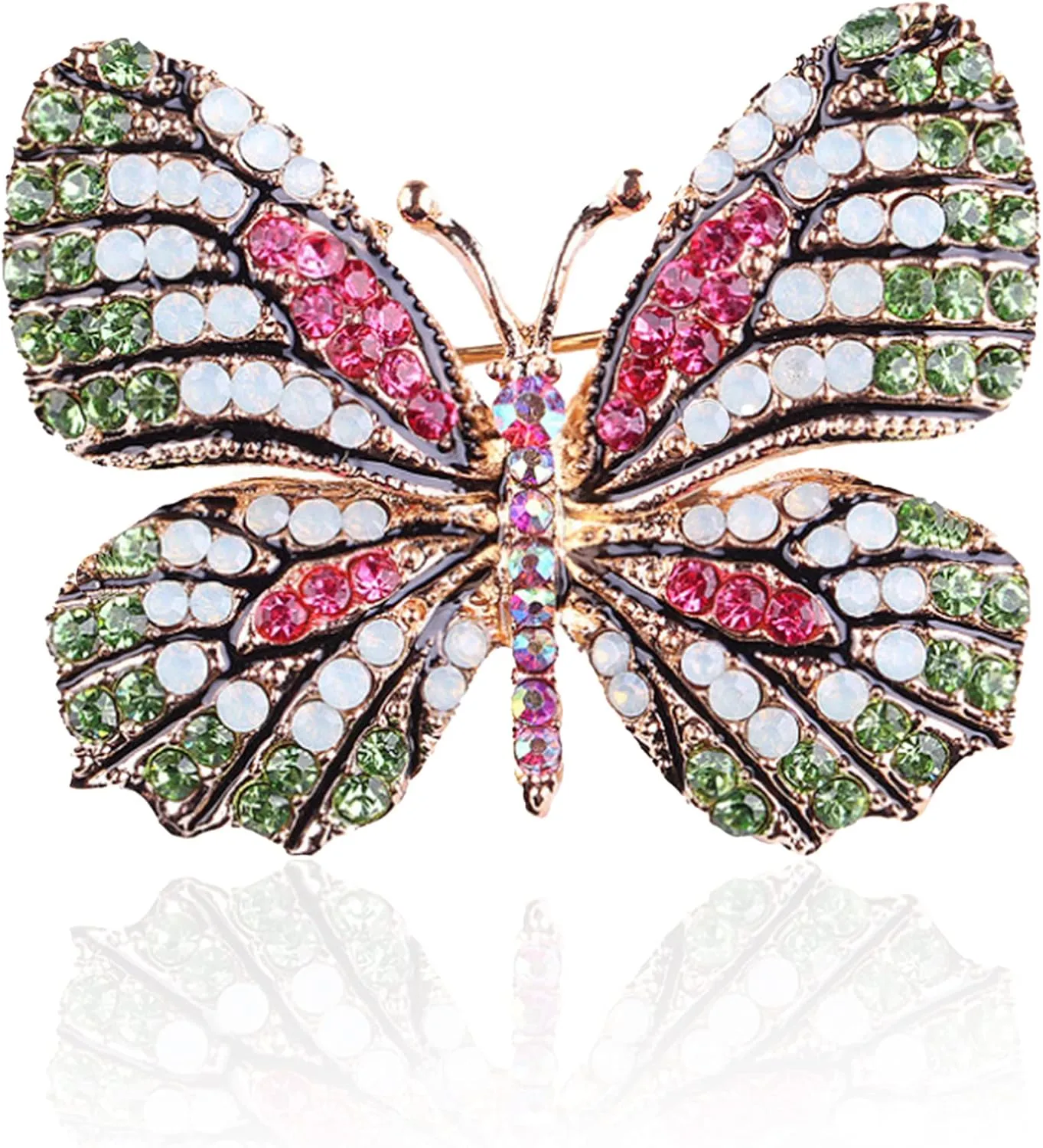 Gold Butterfly Animals Insects Rhinestones Brooches and Pins Brooches for Women Weddings