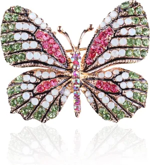 Gold Butterfly Animals Insects Rhinestones Brooches and Pins Brooches for Women Weddings