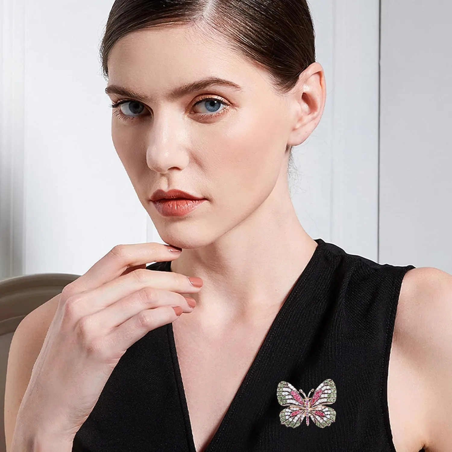 Gold Butterfly Animals Insects Rhinestones Brooches and Pins Brooches for Women Weddings