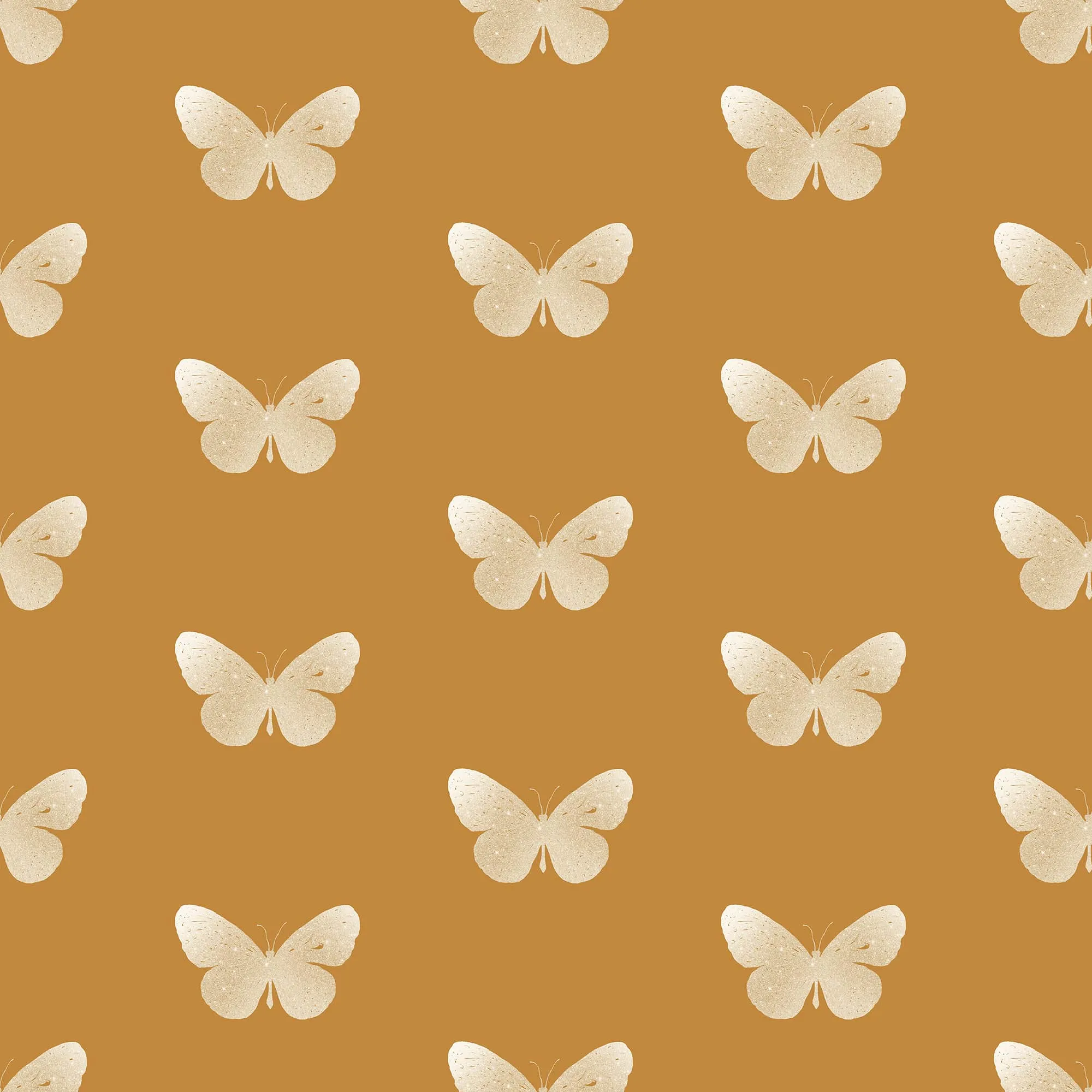 Gold Yellow Butterfly Wallpaper