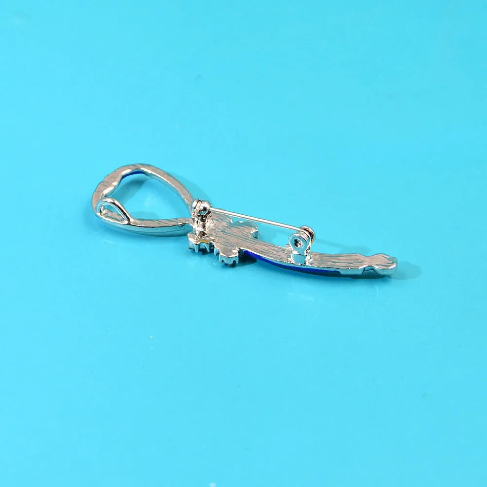 Heart Beating Line Stethoscope Doctor Medical Brooch