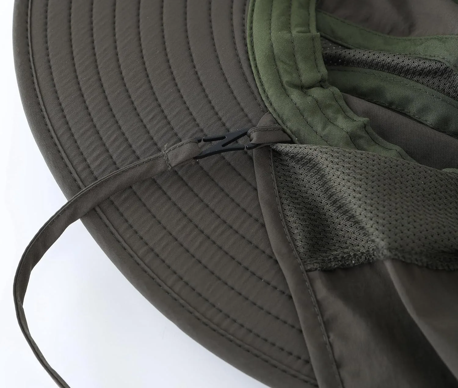 Mens UPF 50  Sun Protection Cap Wide Brim Fishing Hat with Neck Flap Sun Hat for Men Women
