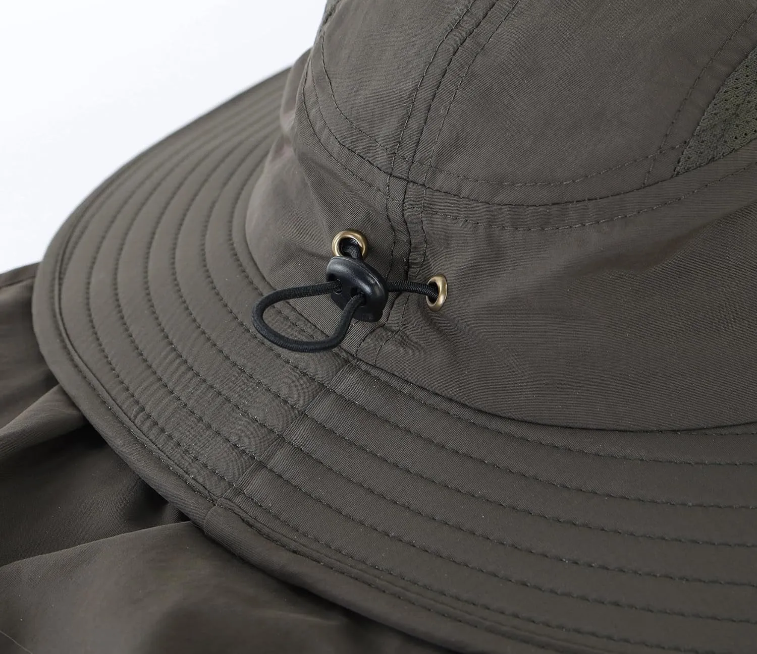 Mens UPF 50  Sun Protection Cap Wide Brim Fishing Hat with Neck Flap Sun Hat for Men Women