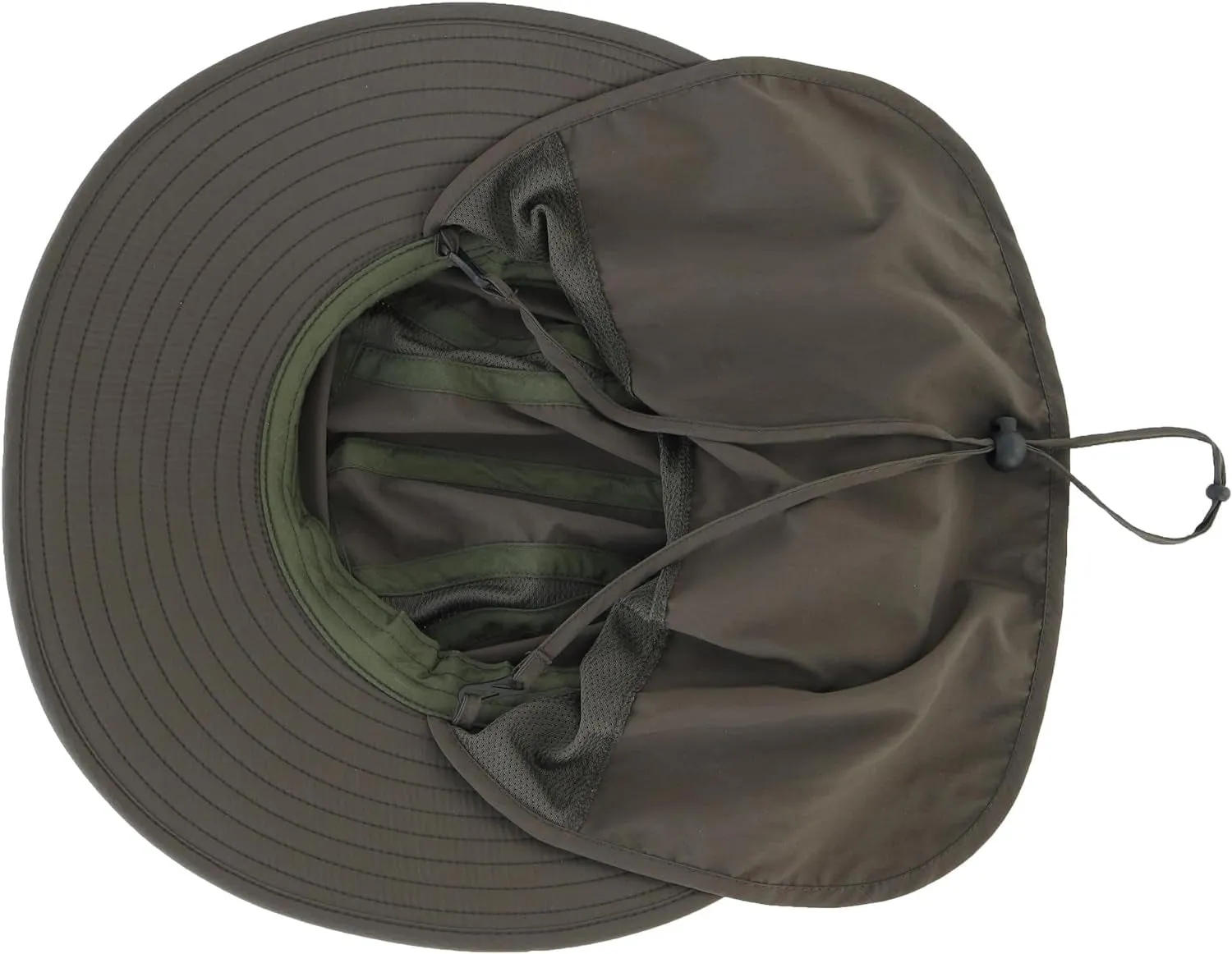 Mens UPF 50  Sun Protection Cap Wide Brim Fishing Hat with Neck Flap Sun Hat for Men Women