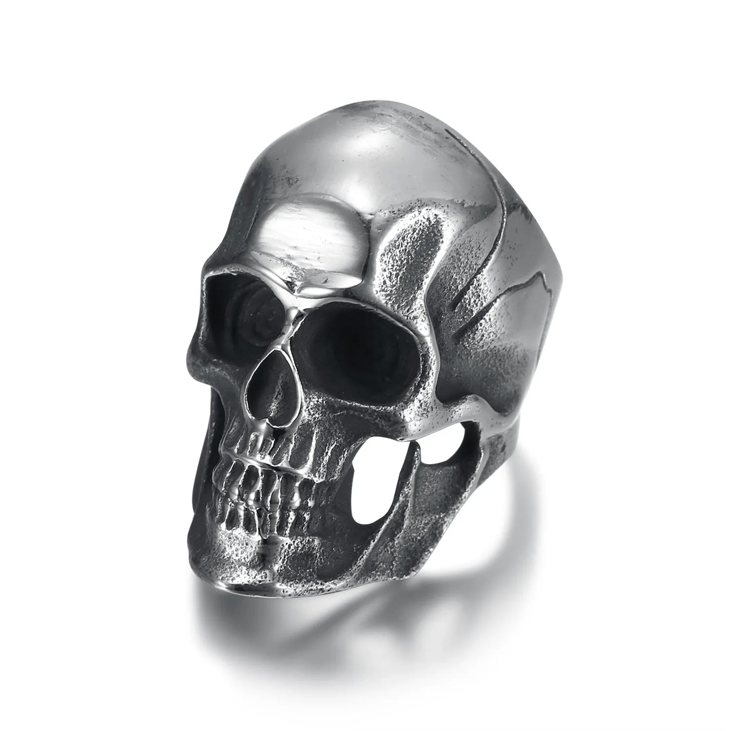 Nordic Pride Handcrafted Stainless Steel Skull Ring