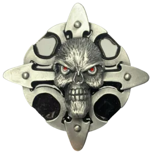 Skull Talisman Black Belt Buckle