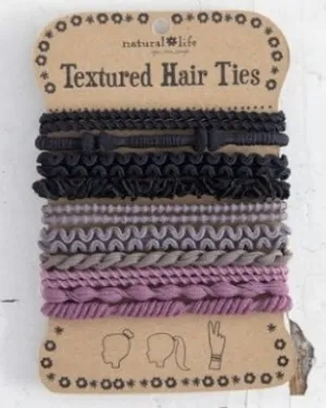 Textured Hair Ties Set 10 - Neutral
