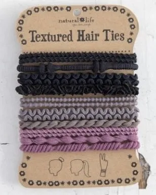 Textured Hair Ties Set 10 - Neutral