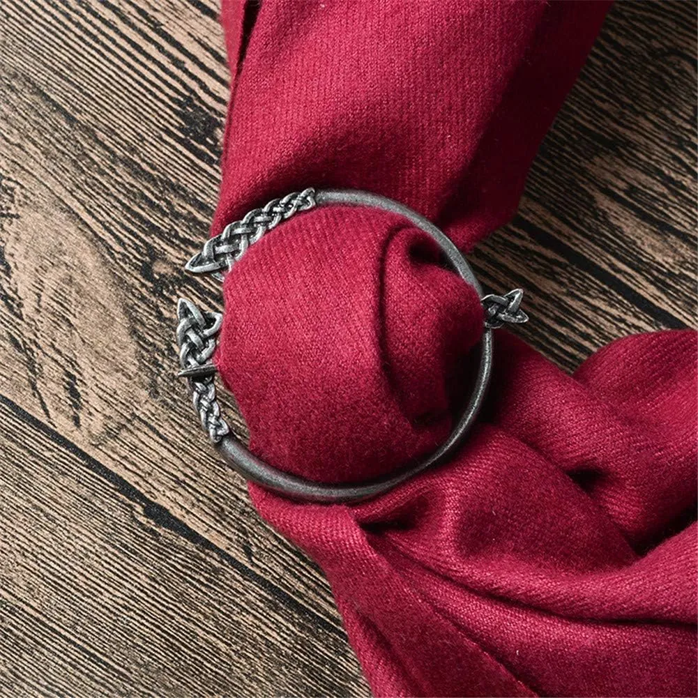 Unique Medieval Cloak Shawl Brooches Pins Personalized Viking Bar Horn Badges Pins Geometric Penannular Broaches for Women Buckle Cape Clasp Pin