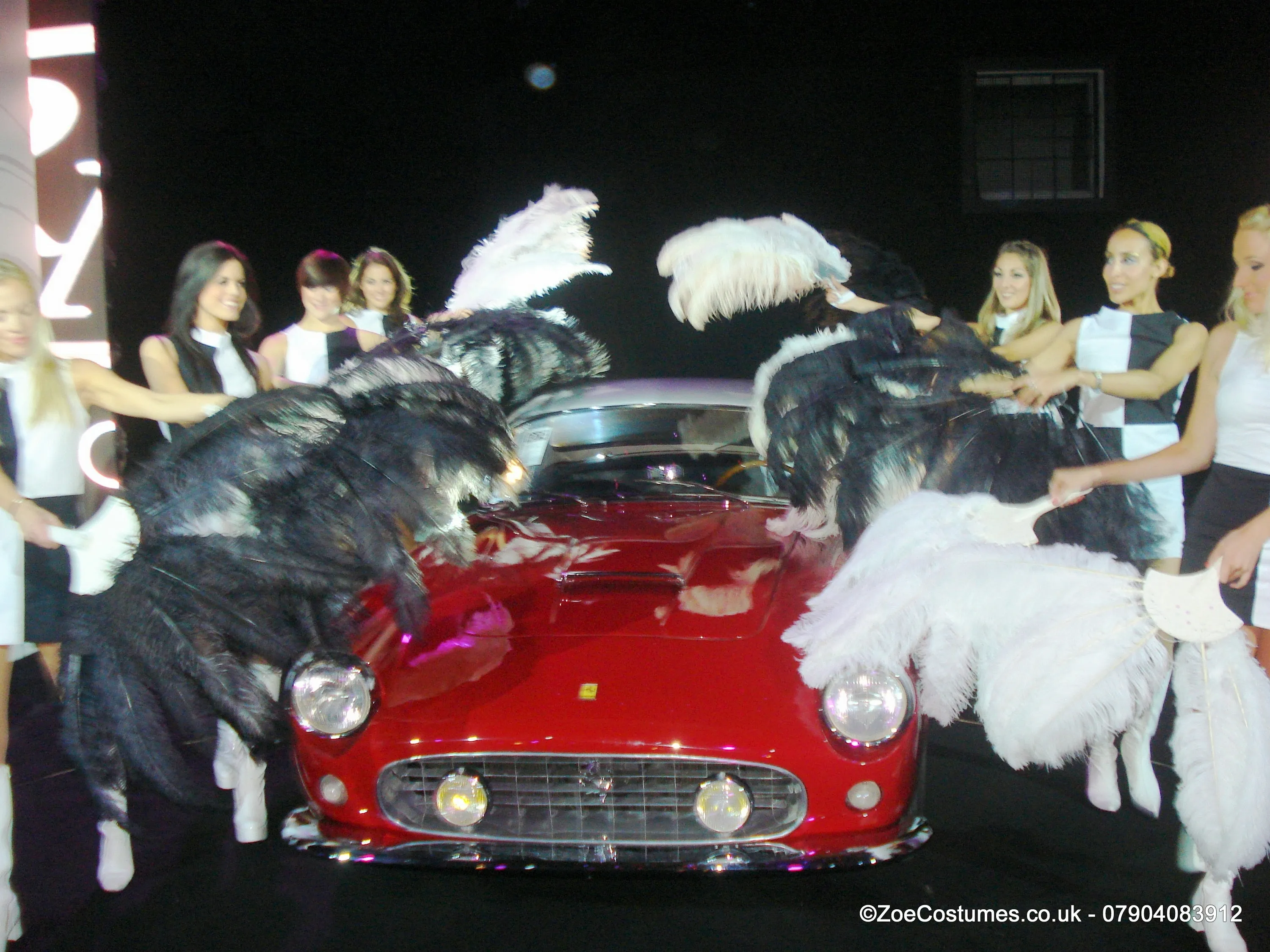 White Ostrich Feather Fans for Hire | Zoe London Dance Costumes Hire